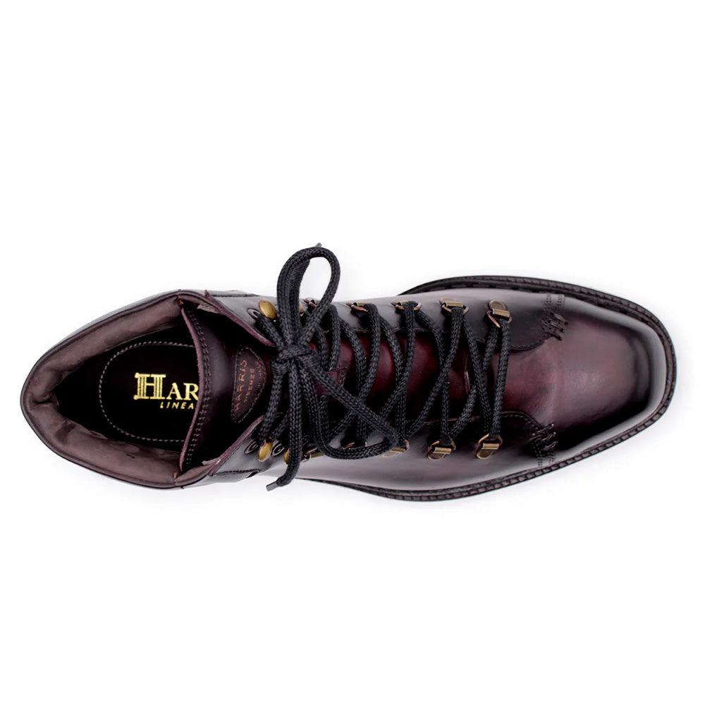 Harris Firenze 1913 Full Flower Pendula Leather Boots Burgundy