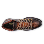 Harris Firenze 1913 Pedula Crocodile Print Boots Honey