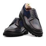 Harris Firenze 1913 Leather / Suede Derby Shoes Blue