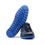 Harris Firenze 1913 Hand-Painted Leather Sneakers Blue