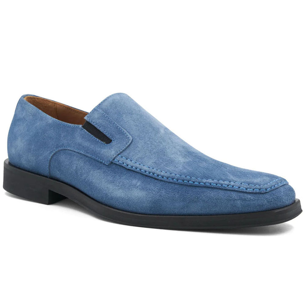 Bruno Magli Raging Suede Slip-on Shoes Light Blue