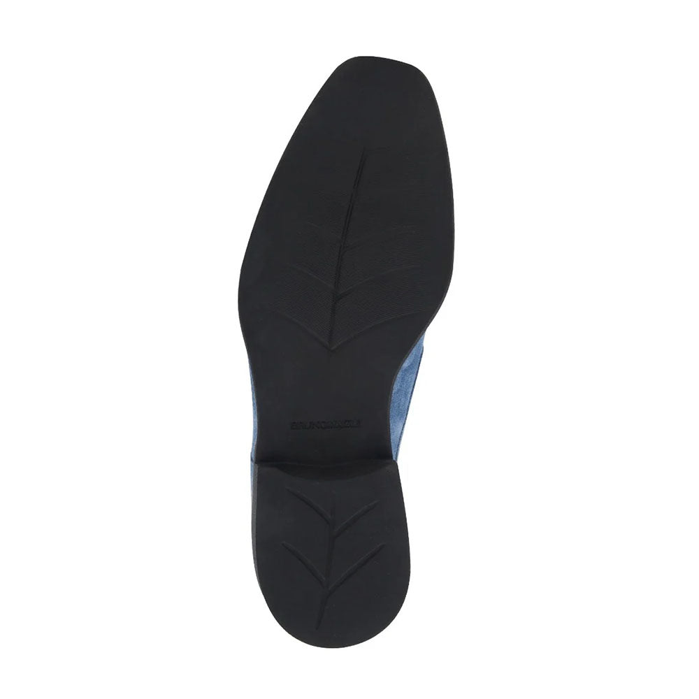 Bruno Magli Raging Suede Slip-on Shoes Light Blue