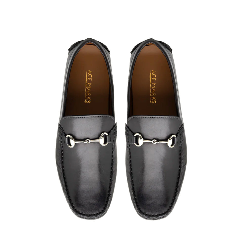 Ace Marks Capo Driving Moccasin Black