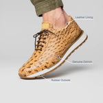 Marco Di Milano Scanno Ostrich Quill Sneakers Antique Orix