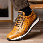 Marco Di Milano Scanno Ostrich Quill Sneakers Antique Paja