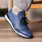 Marco Di Milano Scanno Ostrich Quill Sneakers Antique Navy