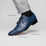 Marco Di Milano Criss Ostrich Quill Dress Oxfords Navy