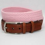 Torino Leather Italian Woven Cotton Elastic - Pink