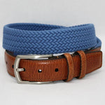 Torino Leather Italian Woven Cotton Elastic - Royal
