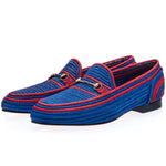Superglamourous Jadida Rafia Loafers Blue