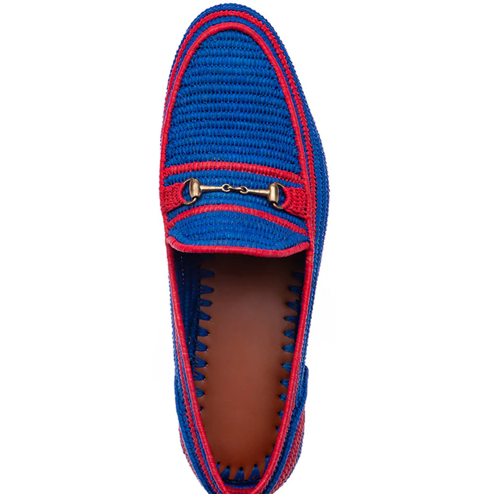 Superglamourous Jadida Rafia Loafers Blue