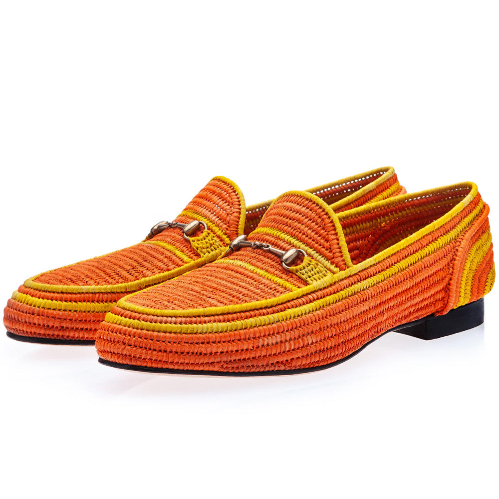 Superglamourous Jadida Rafia Loafers Orange