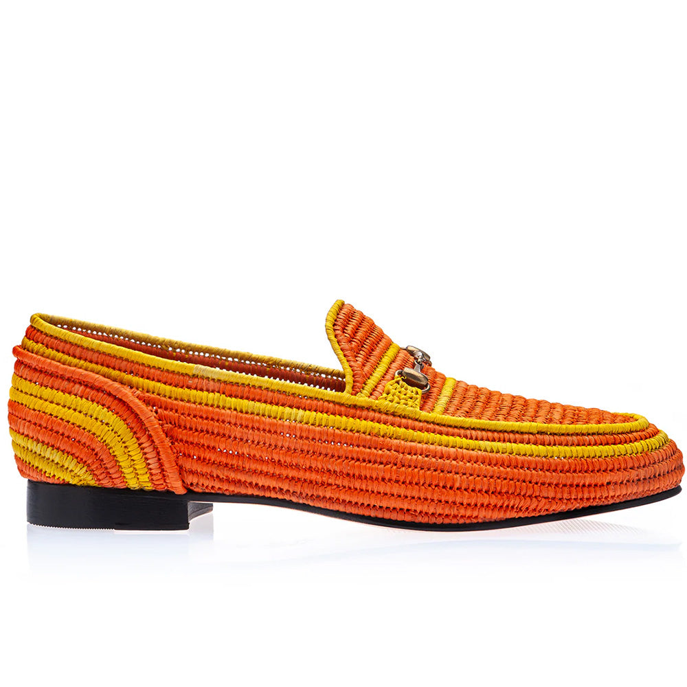Superglamourous Jadida Rafia Loafers Orange
