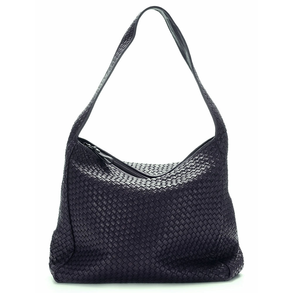 Robert Zur Women's Jo True Glove Woven Zipper Purse Black