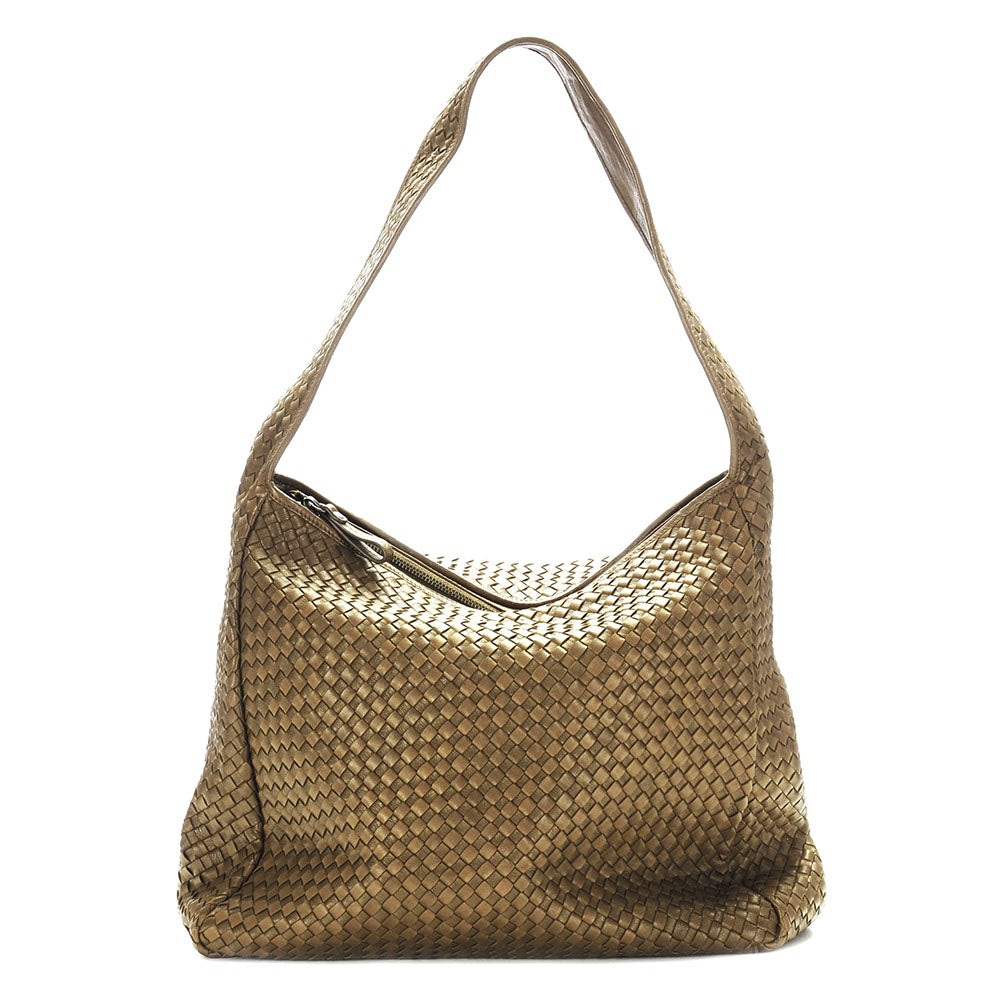 Robert Zur Women's Jo True Glove Woven Zipper Purse Bronze