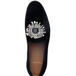 Superglamourous Jupiter Velour Slippers Black