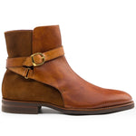 Zelli Jodphur Italian Calfskin & Suede Boot Cognac