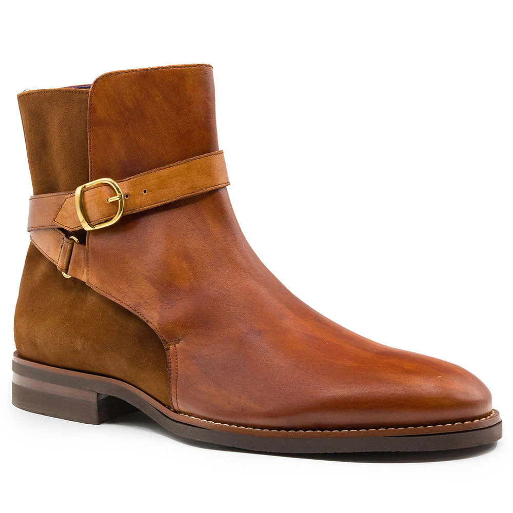 Zelli Jodphur Italian Calfskin & Suede Boot Cognac (46-600-CGN)