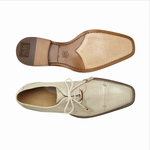 Belvedere Karmelo Lizard Cap Toe Shoes Bone