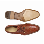 Belvedere Karmelo Lizard Cap Toe Shoes Tan