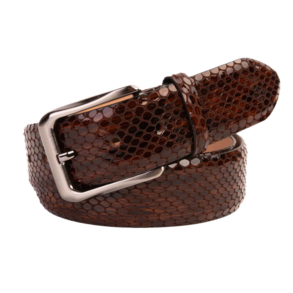 Vinci Leather The King Brown Leather Belt