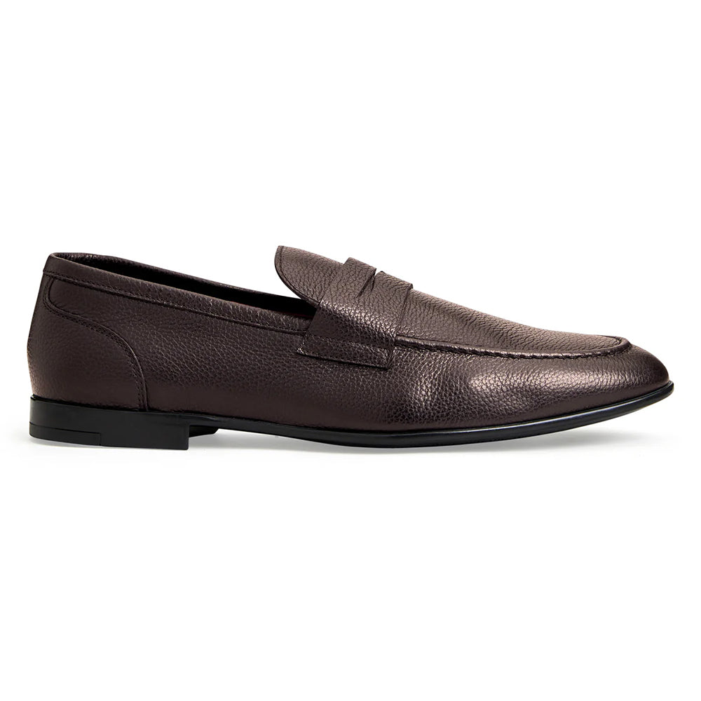 Bruno Magli Lastra Leather Slip-on Loafers Brown