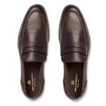 Bruno Magli Lastra Leather Slip-on Loafers Brown