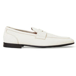 Bruno Magli Lastra Leather Slip-on Loafers Off White