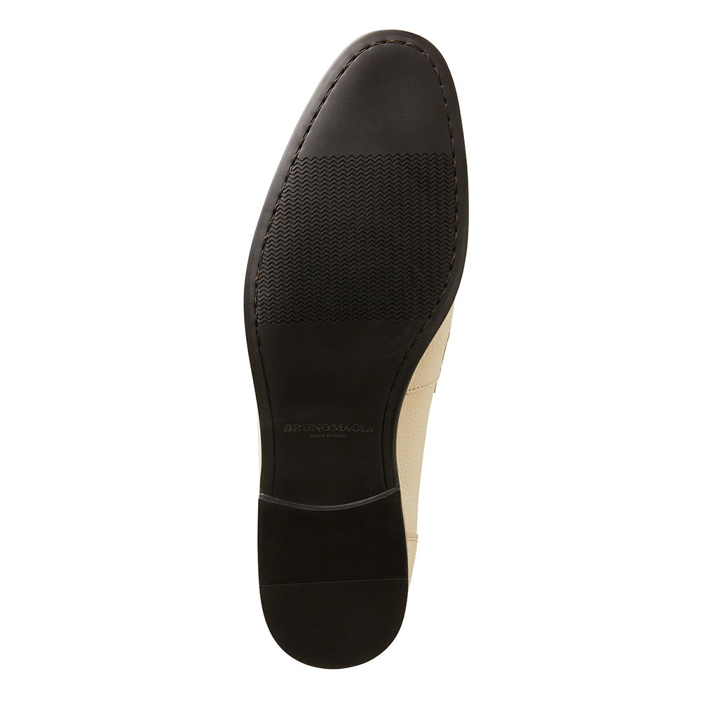 Bruno Magli Lastra Leather Slip-on Loafers Off White