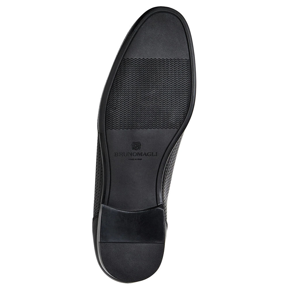 Bruno Magli Lastra Woven Leather Slip-on Loafers Black