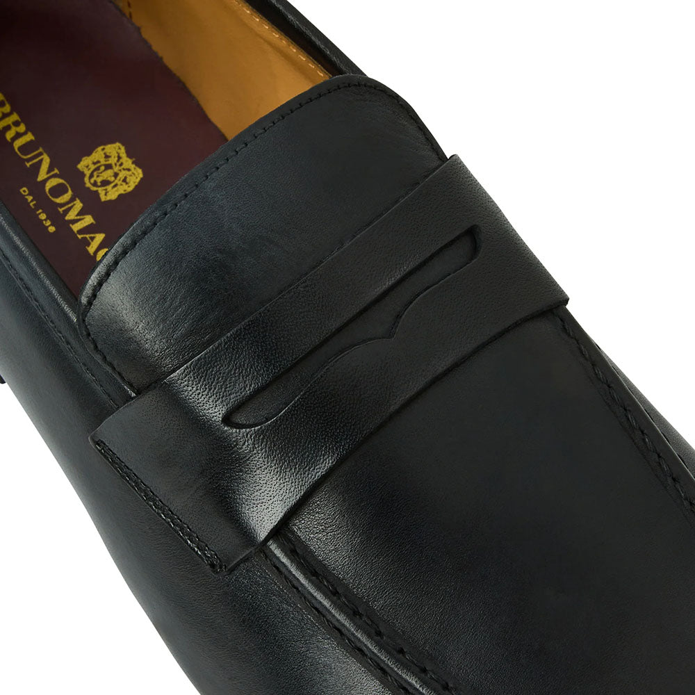 Bruno Magli Lastra Calfskin Penny Loafer Black