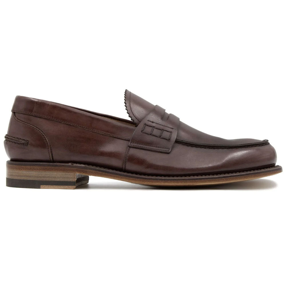 Il Gergo Liam Leather Penny Loafer Dark Brown