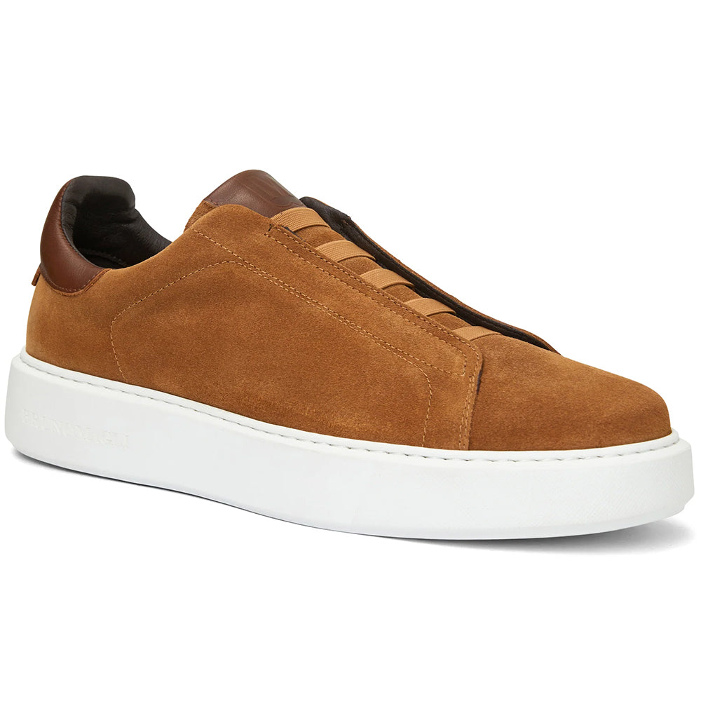 Bruno Magli Lisbon Casual Suede Moccasin Cognac