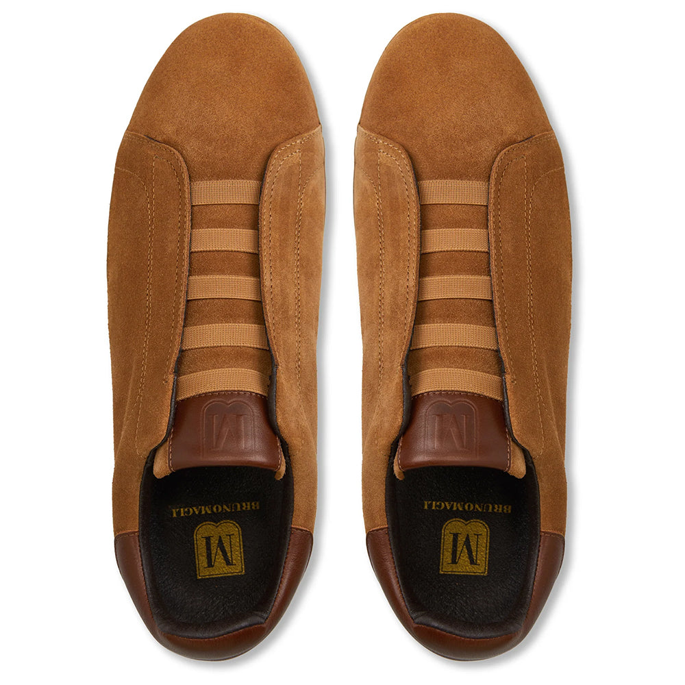 Bruno Magli Lisbon Casual Suede Moccasin Cognac