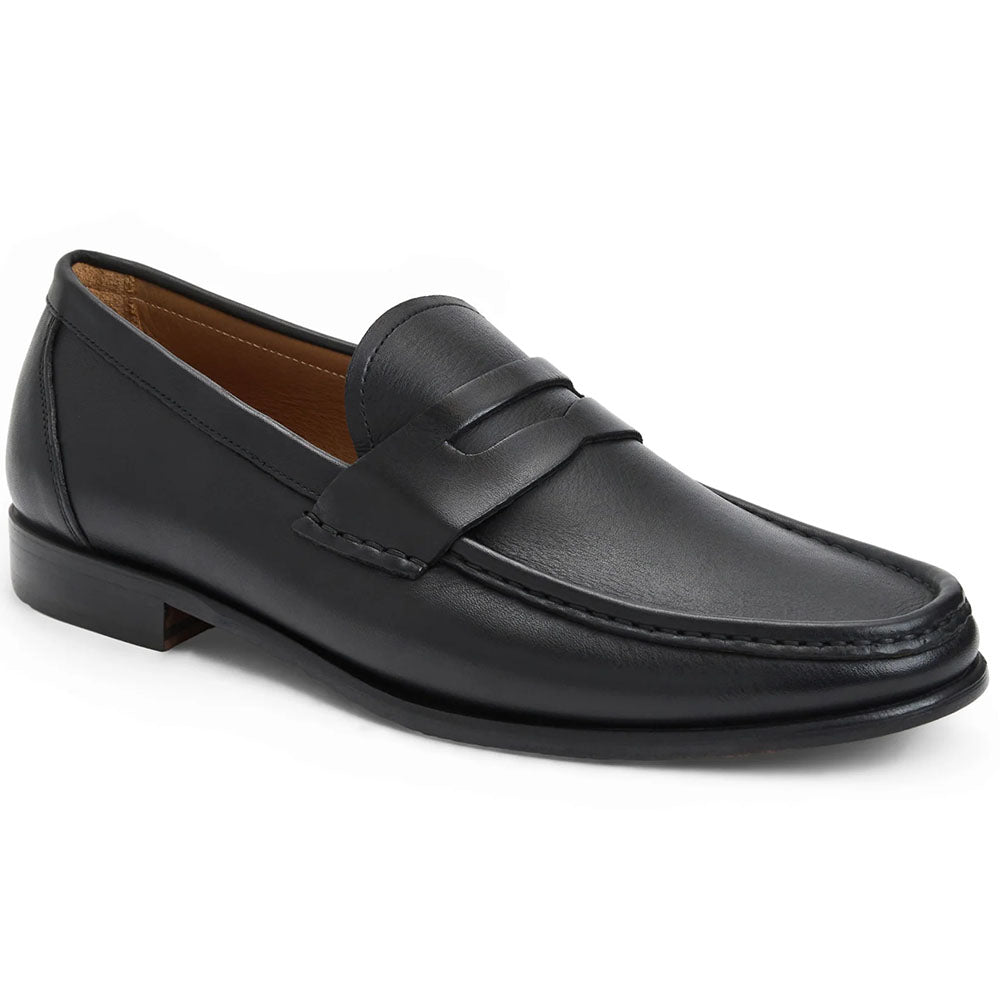 Bruno Magli Lombardo Italian Calfskin Penny Loafer Black