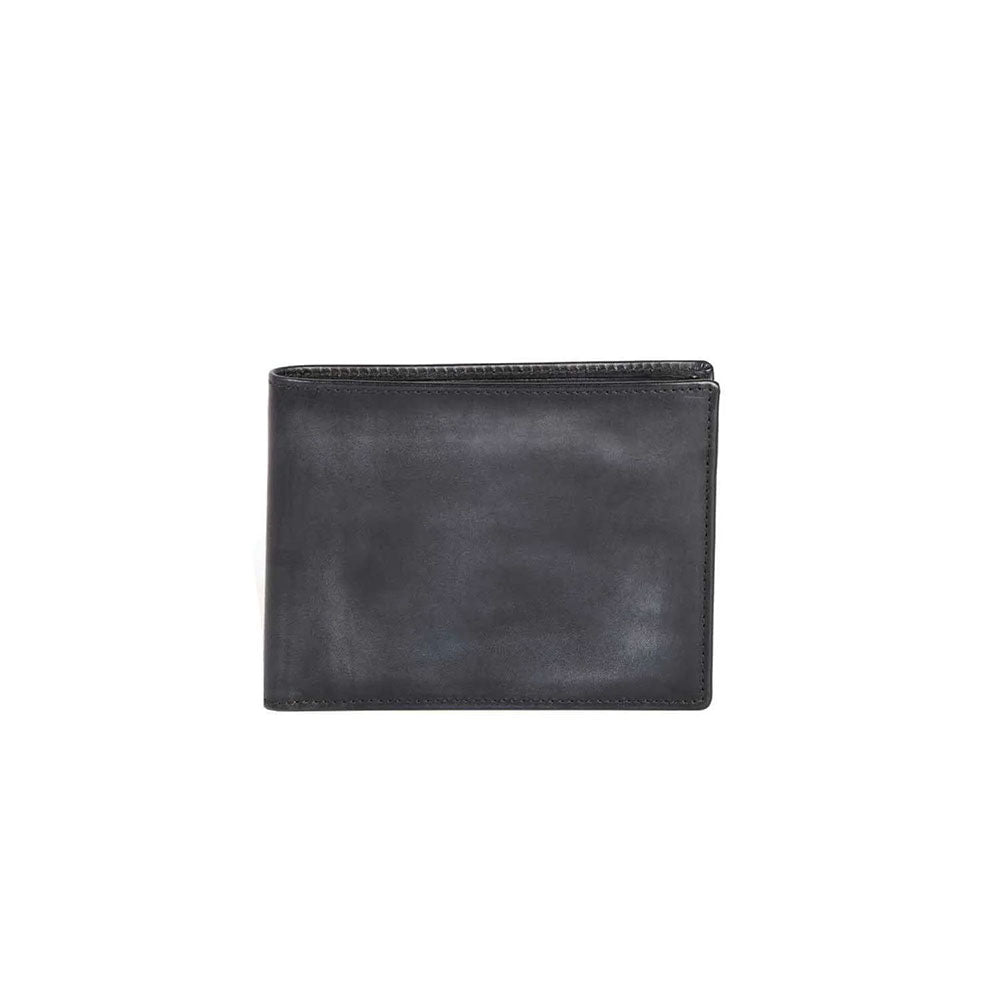 Il Gergo Luis 1 Calfskin Bi-Fold Wallet Blue