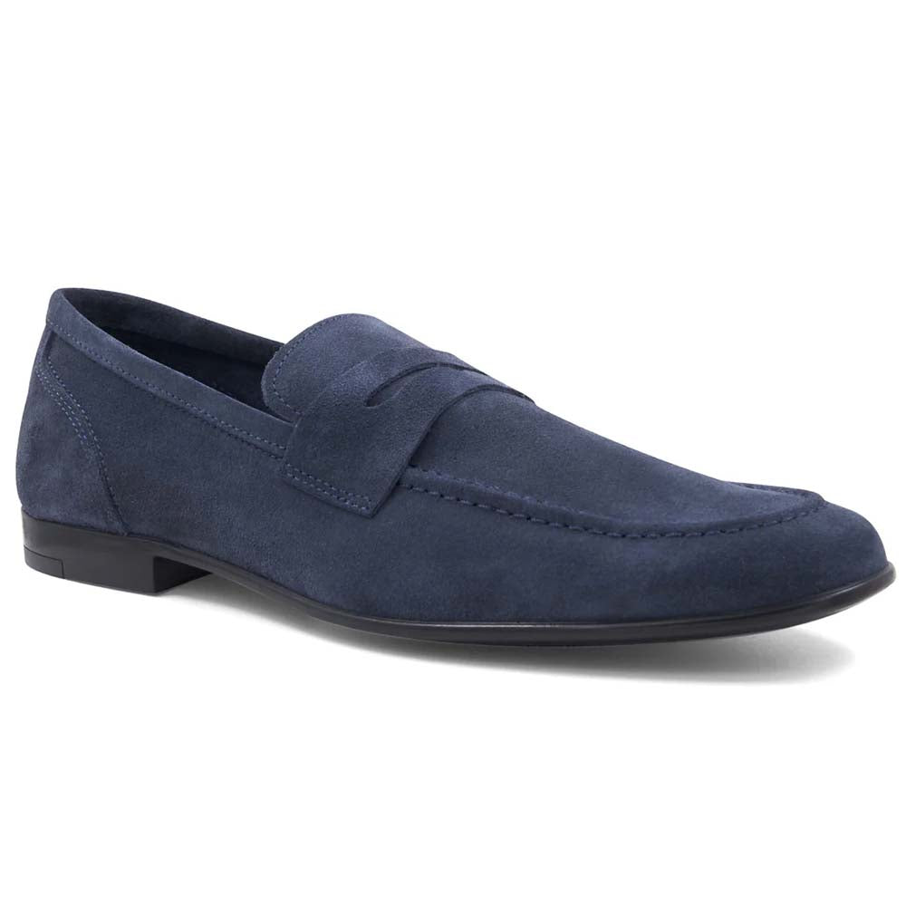 Bruno Magli Lastra Suede Slip-on Loafers Navy