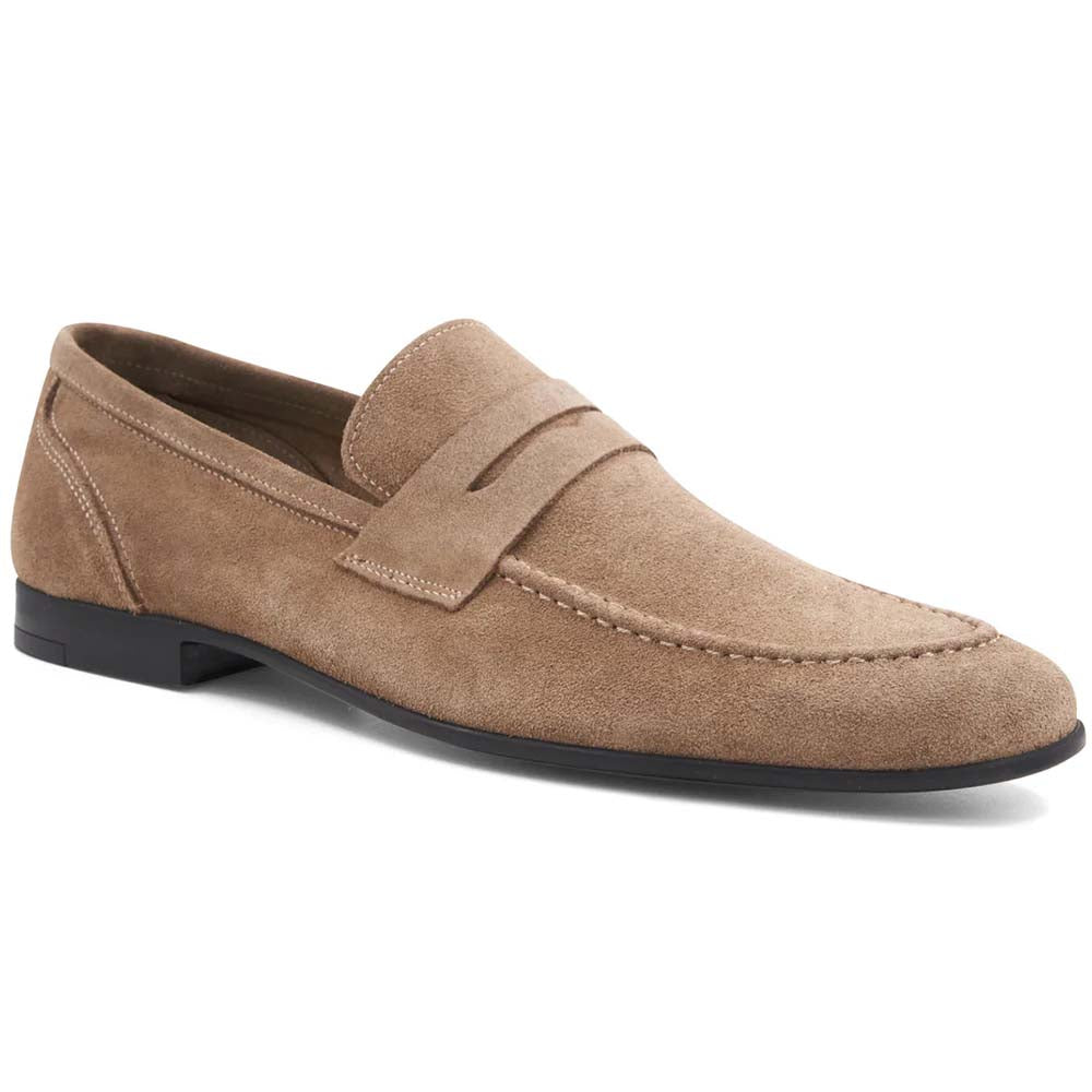 Bruno Magli Suede Slip-on Loafers Sand