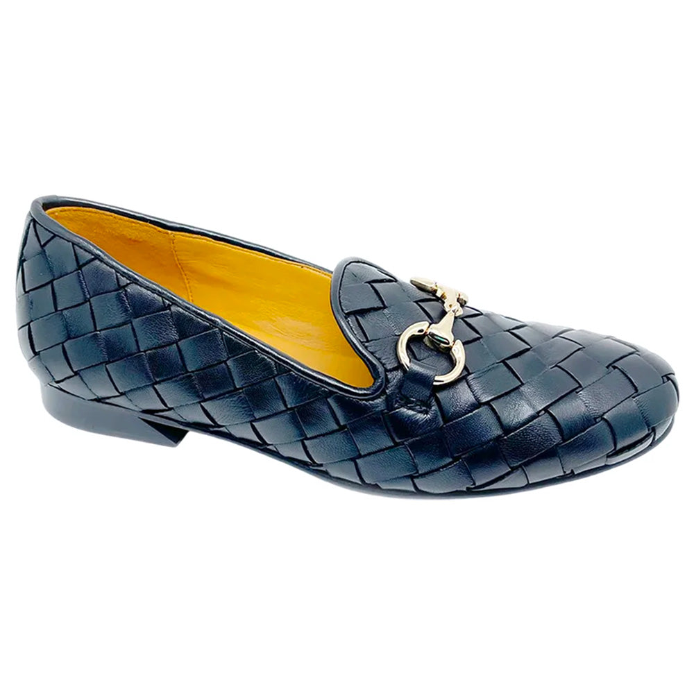 Robert Zur Women's Letti Woven True Glove Bit Loafer Black