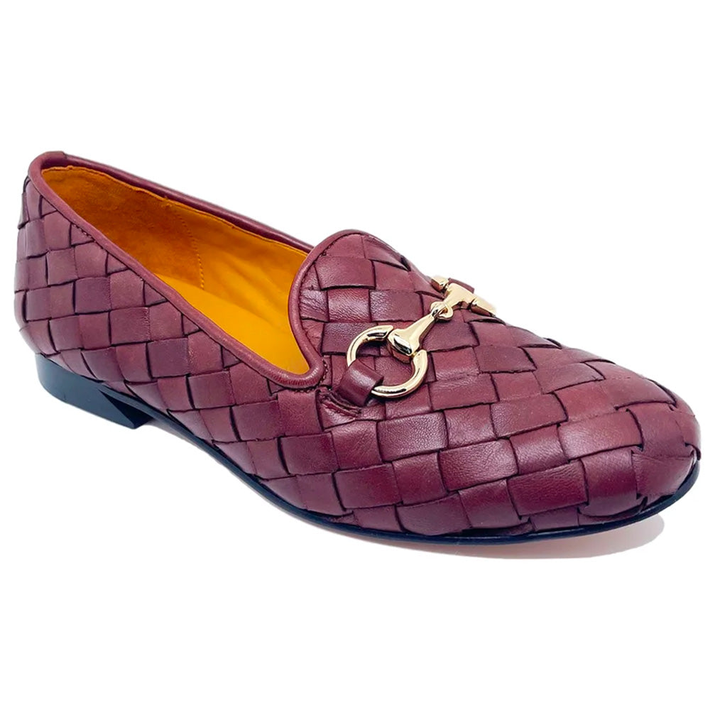 Robert Zur Women's Letti Woven True Glove Bit Loafer Luggage