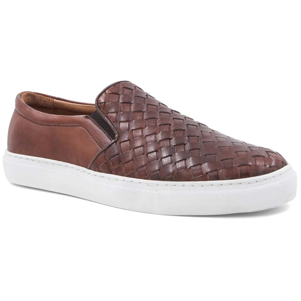 Bruno Magli Livorno Woven Sneaker Cognac