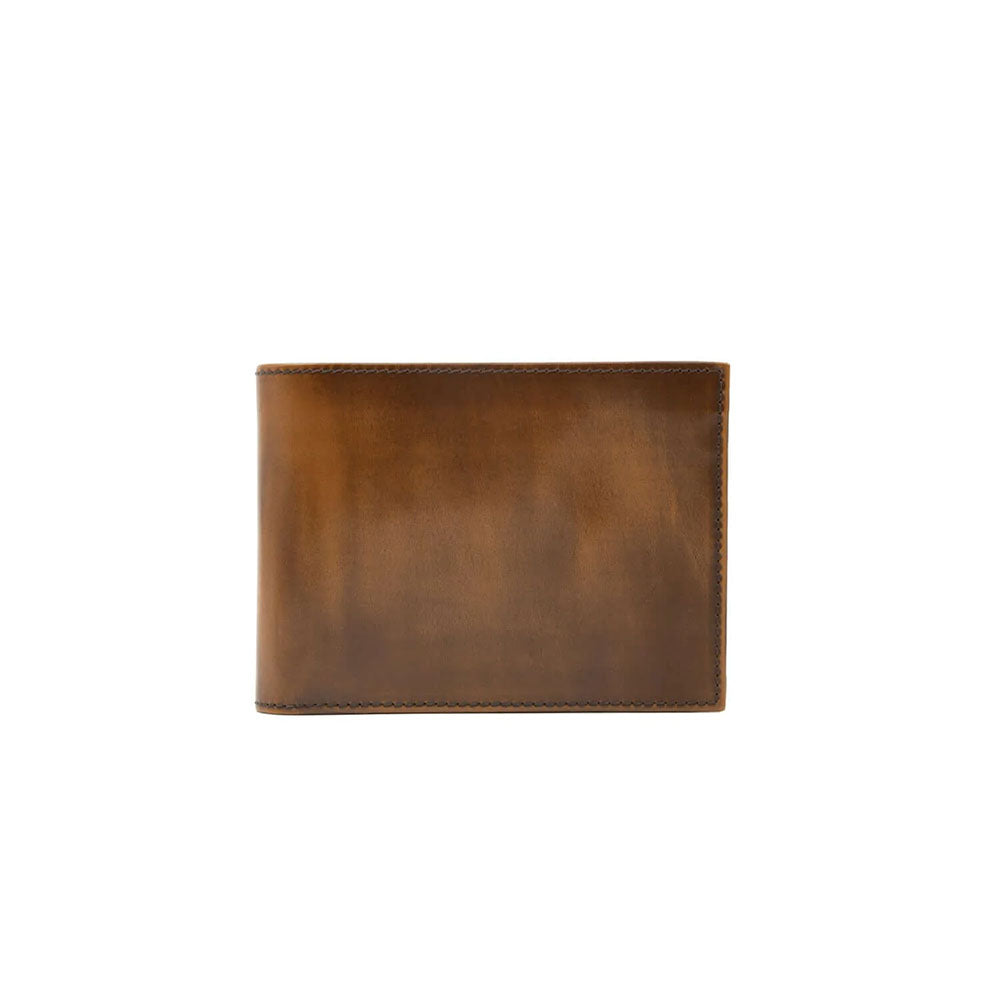 Il Gergo Luis 1 Calfskin Bi-Fold Wallet Tan