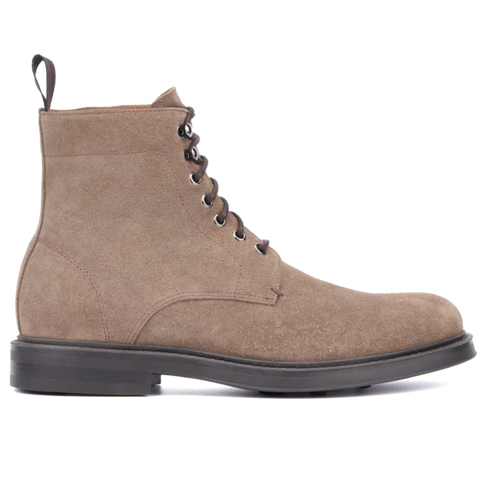 Aquatalia Bernardo Suede Lace Up Boot Flint