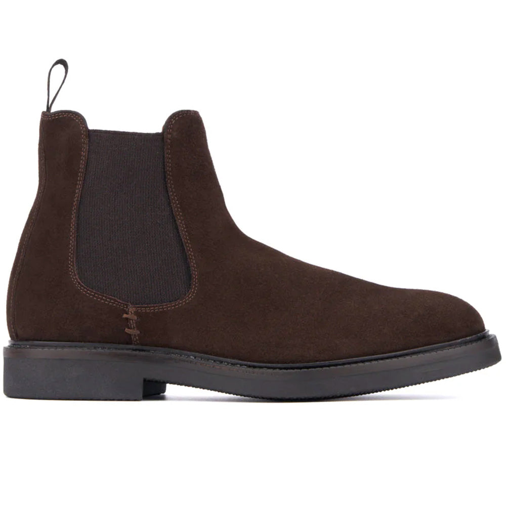 Aquatalia Prospero Suede Chelsea Boot Dark Brown