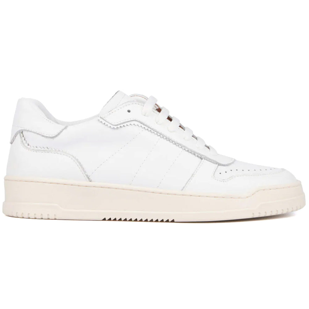 Aquatalia Cristo Leather Sneaker White
