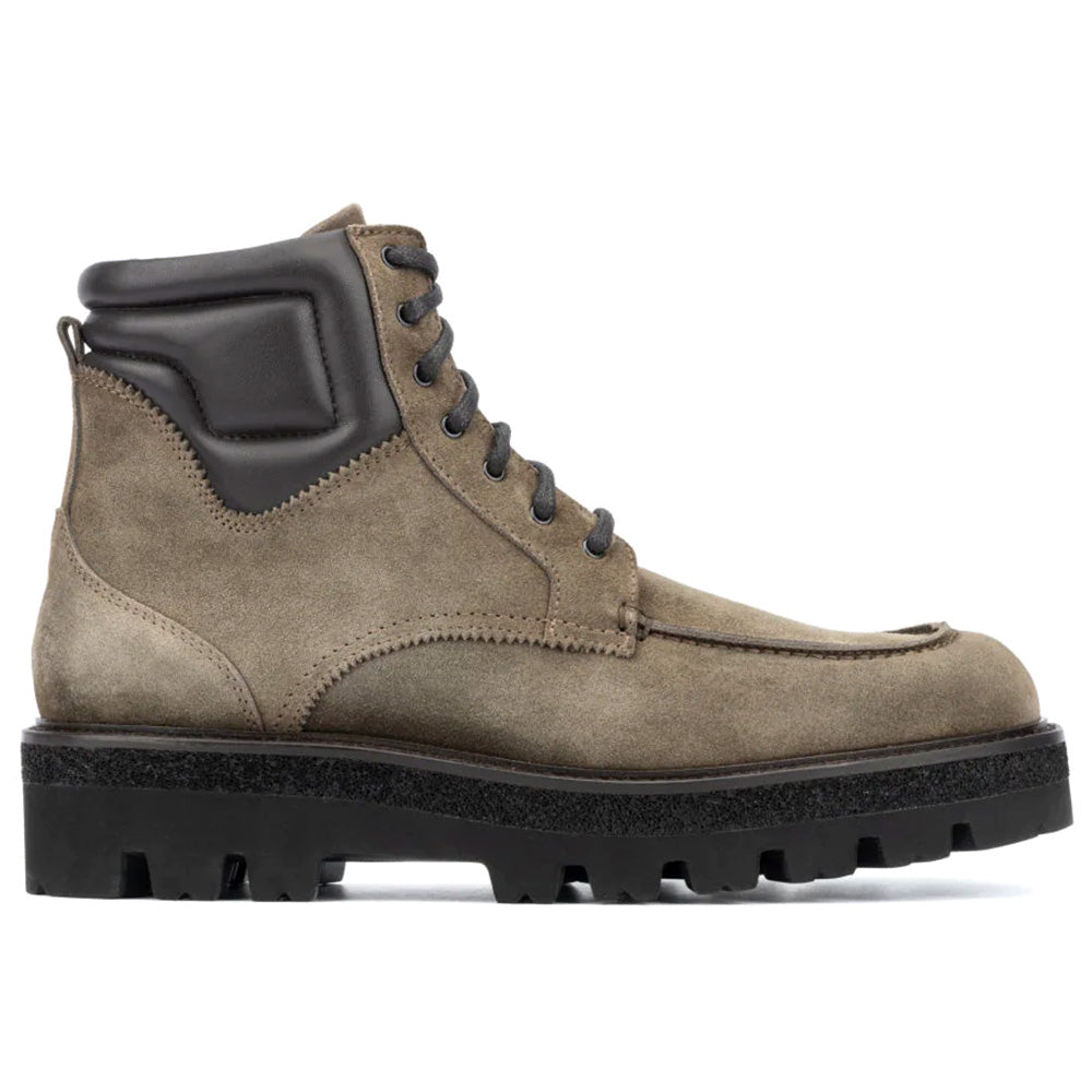 Aquatalia Fortino Weatherproof Suede Lace Up Boot Flint
