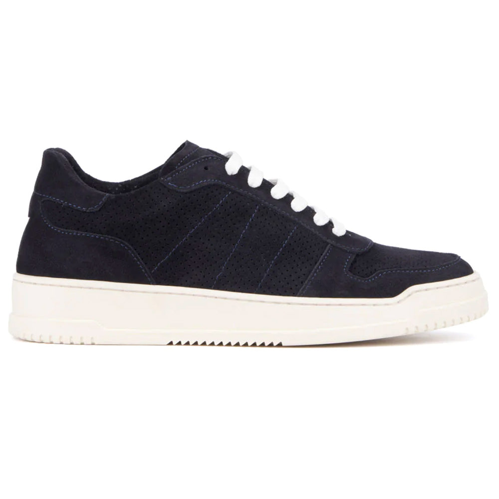 Aquatalia Cristo Suede Sneaker Dark Navy