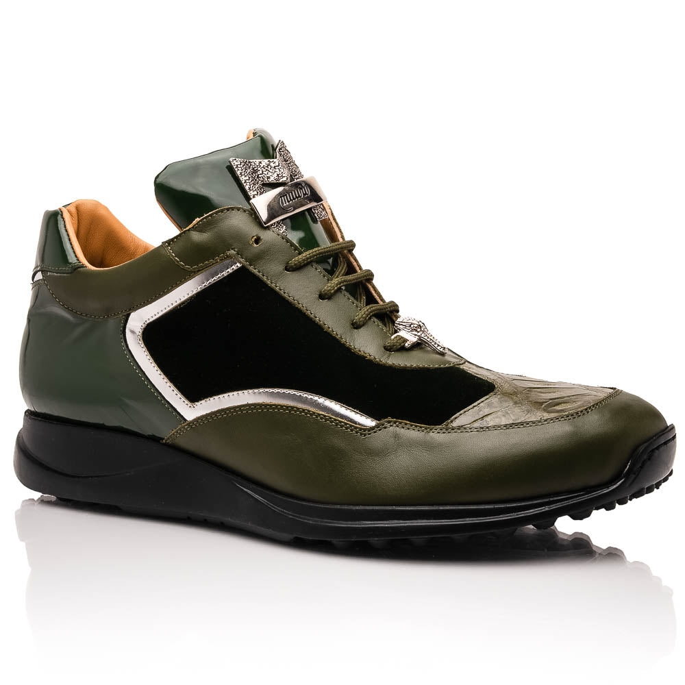 Mauri M705/3 Baby Croc / Velvet Sneakers Money Green