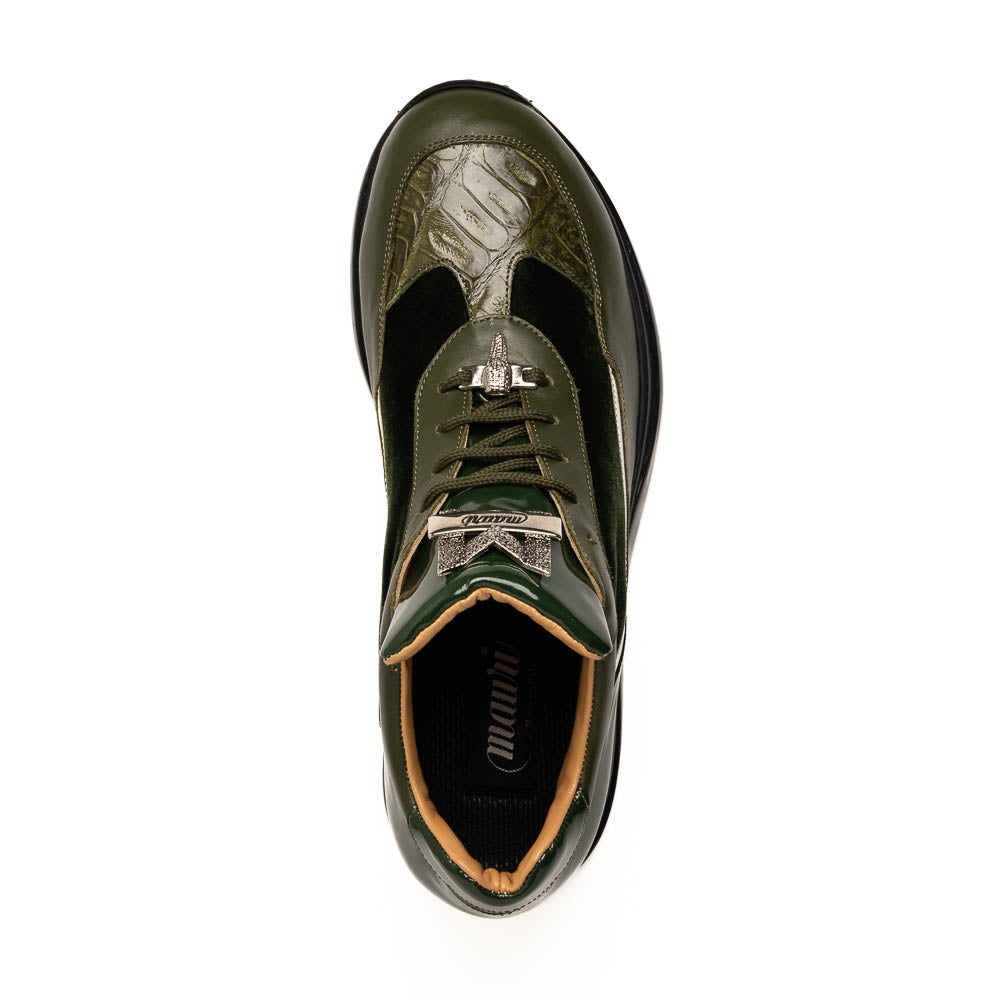 Mauri M705/3 Baby Croc / Velvet Sneakers Money Green (Special Order)