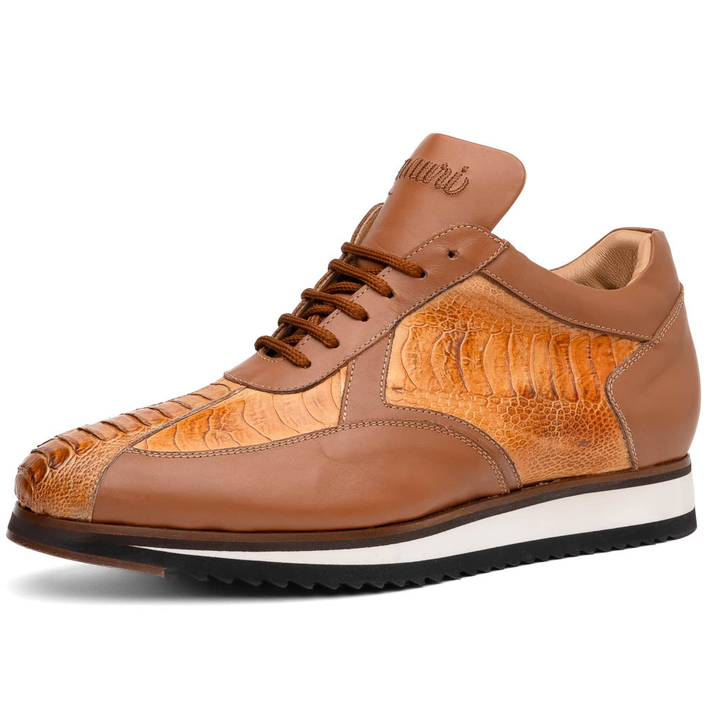 Mauri M770/4 Bolt Ostrich Leg & Nappa Sneaker Chestnut / Cognac